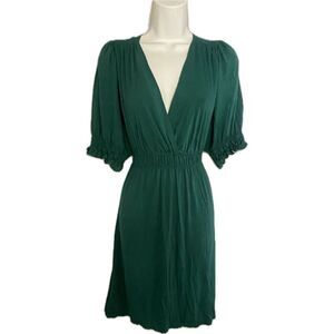 Max Studio Green Ruffle Dress Women’s Size XL